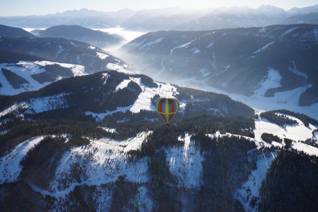 Ballonfahrt in Filzmoos über Bischofsmütze und Dachsteingebirge
