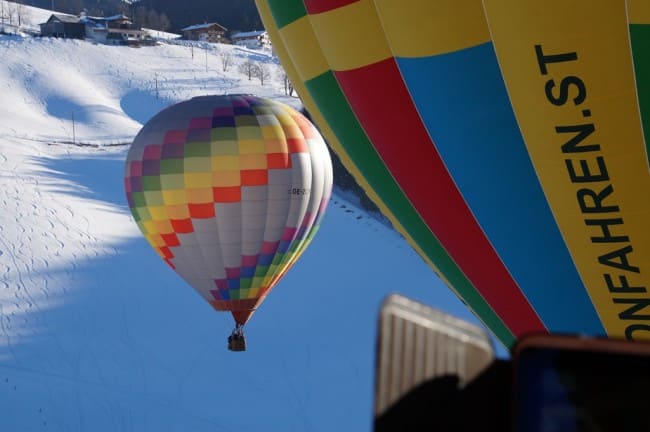 Ballonfahrt über Filzmoos